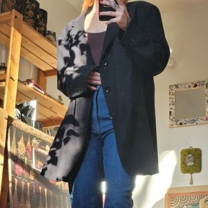 Armani Collezioni 3 Buttons Black Suit Jacket Blazer - Size 44r